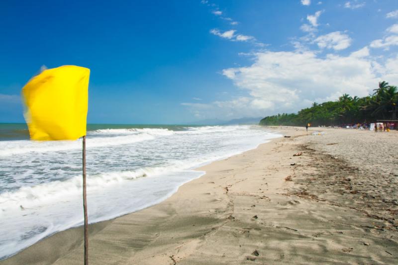 SeÃ±alizacion en la Playa Tayrona, Santa Marta, ...