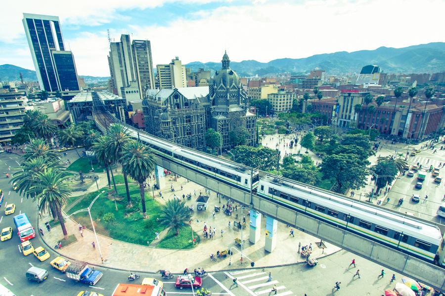 Panoramica de la Ciudada de Medellin, Antioquia, C...