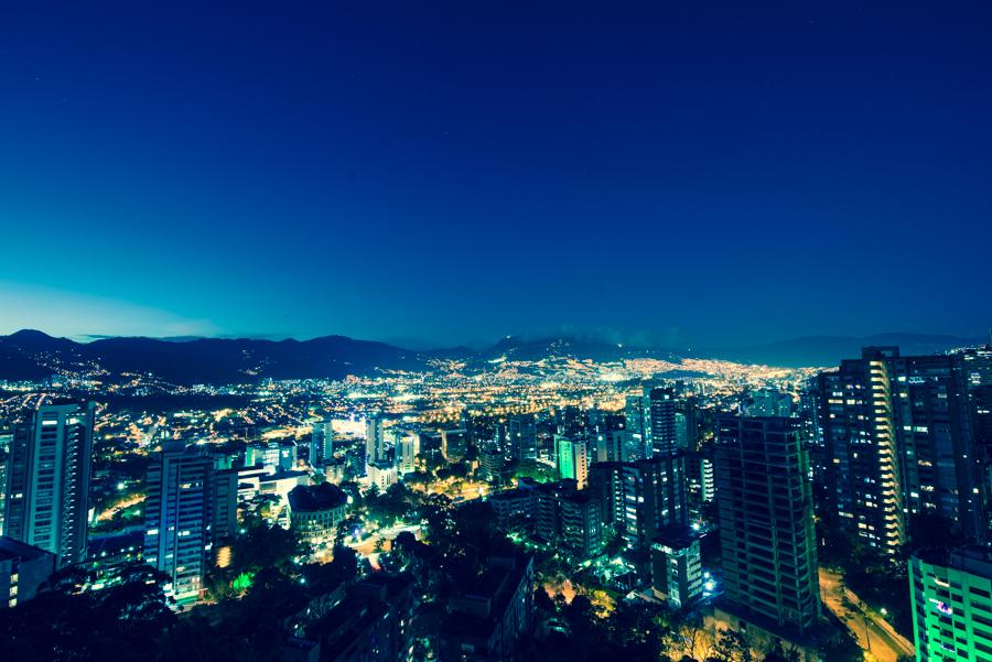 Panoramica de El Poblado, Medellin, Antioquia, Col...