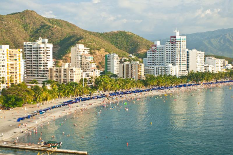 Panoramica de el Rodadero, Santa Marta, Magdalena,...