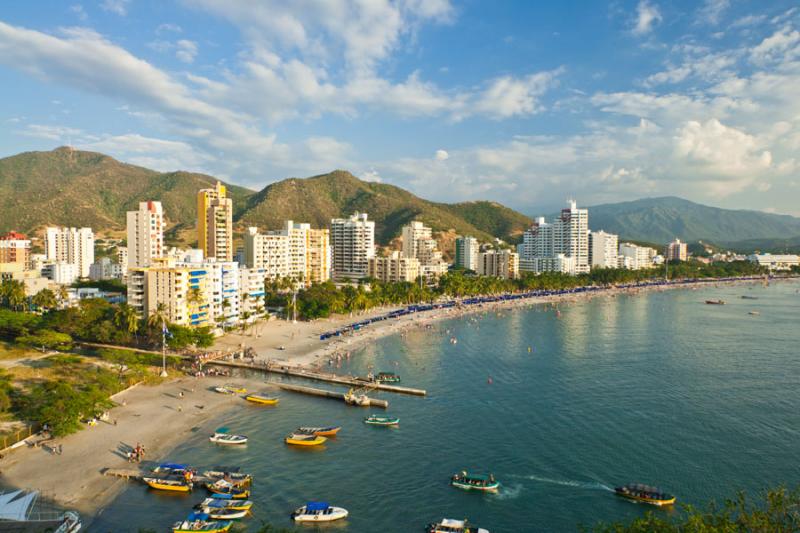 Panoramica de el Rodadero, Santa Marta, Magdalena,...