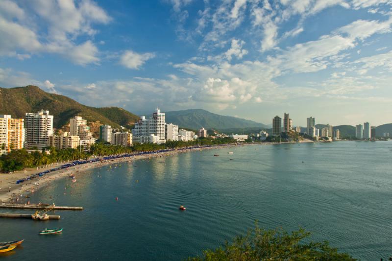 Panoramica de el Rodadero, Santa Marta, Magdalena,...