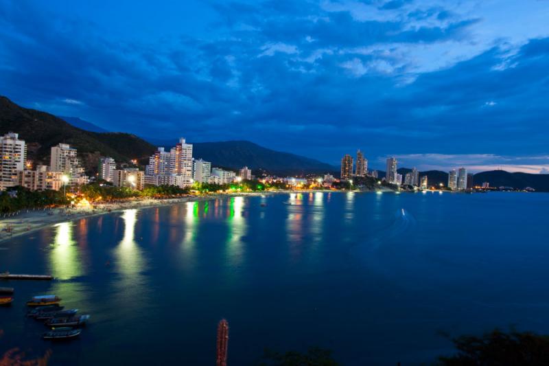 Panoramica de el Rodadero, Santa Marta, Magdalena,...