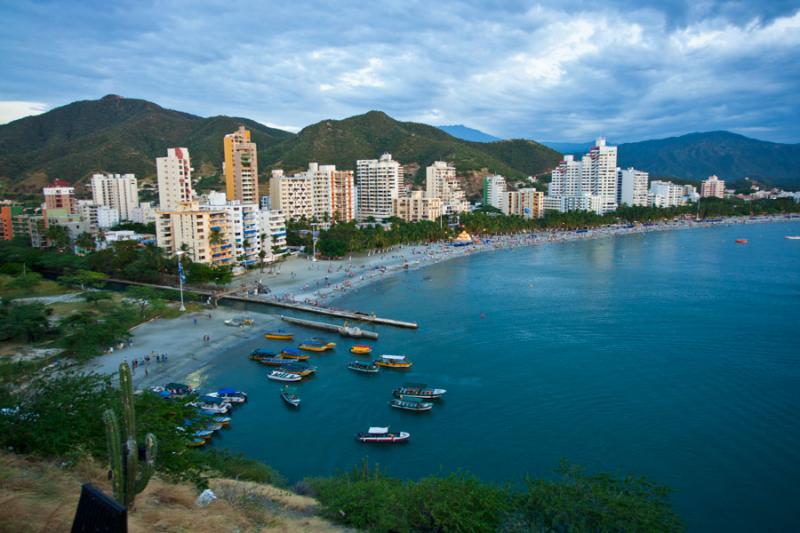 Panoramica de el Rodadero, Santa Marta, Magdalena,...