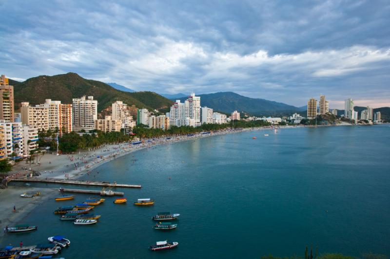 Panoramica de el Rodadero, Santa Marta, Magdalena,...