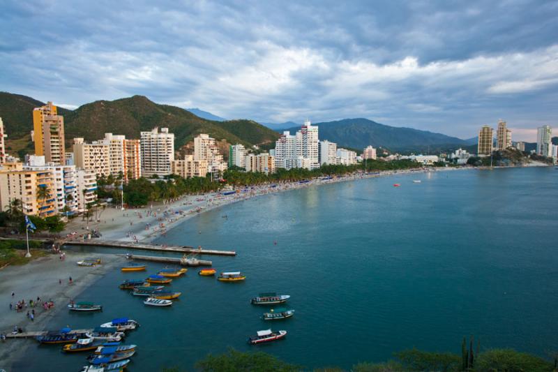 Panoramica de el Rodadero, Santa Marta, Magdalena,...