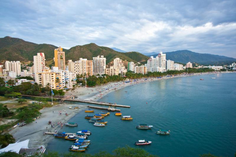 Panoramica de el Rodadero, Santa Marta, Magdalena,...