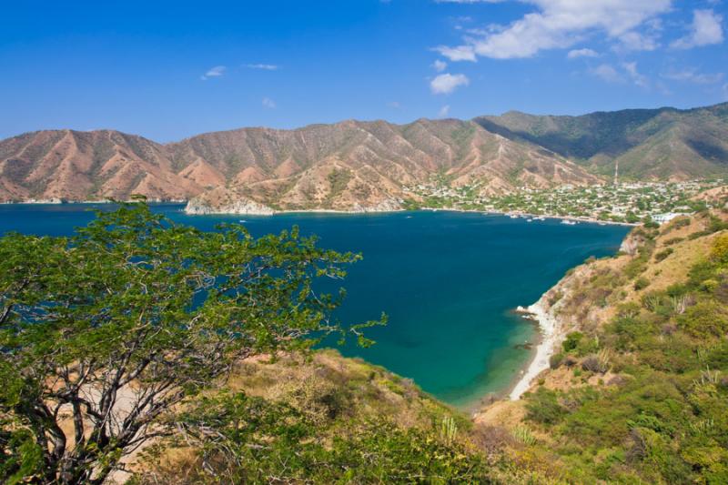 Panormica de Playa Grande, Taganga, Santa Marta, M...