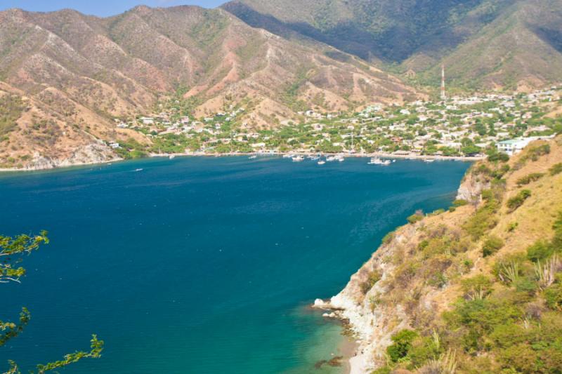 Panormica de Playa Grande, Taganga, Santa Marta, M...