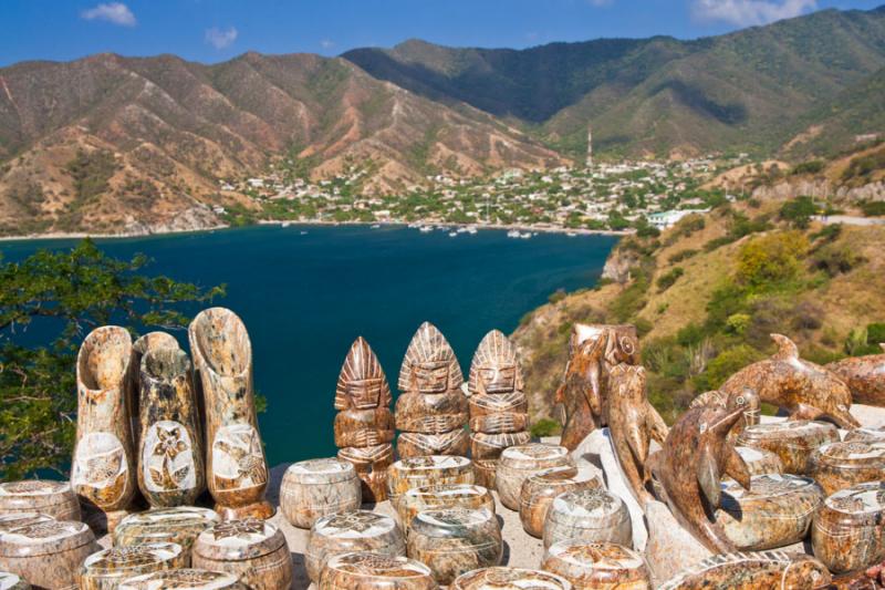 Panormica de Playa Grande, Taganga, Santa Marta, M...