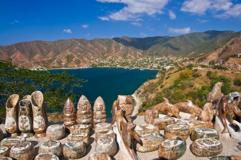 Panormica de Playa Grande, Taganga, Santa Marta, M...