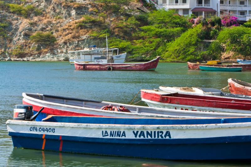 Embarcaciones en Playa Grande, Taganga, Santa Mart...