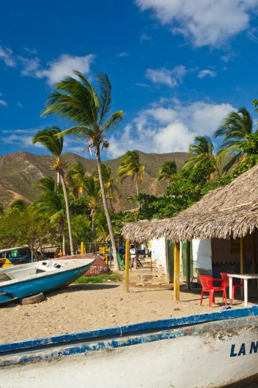 Barcas en Playa Grande, Taganga, Santa Marta, Magd...