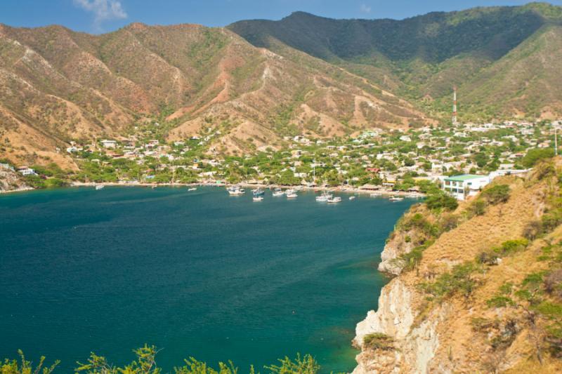 Panormica de Playa Grande, Taganga, Santa Marta, M...