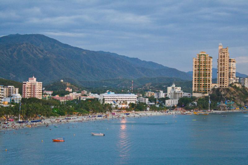 Panoramica de el Rodadero, Santa Marta, Magdalena,...