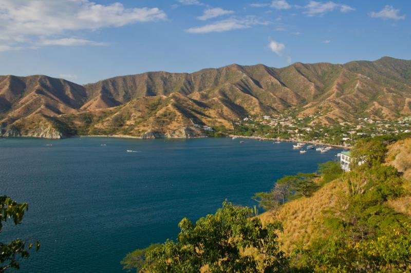 Panormica de Playa Grande, Taganga, Santa Marta, M...