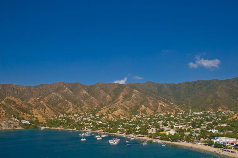 Panormica de Playa Grande, Taganga, Santa Marta, M...