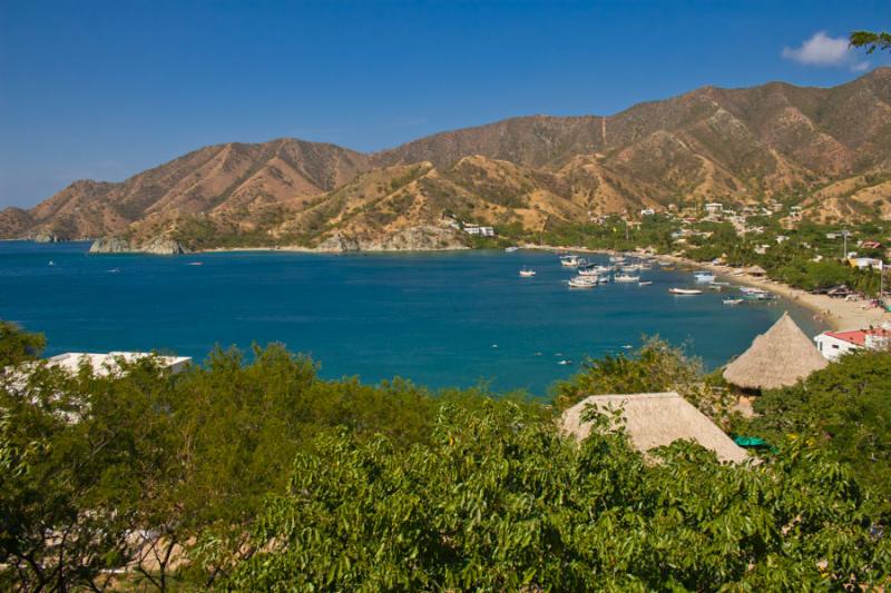 Panormica de Playa Grande, Taganga, Santa Marta, M...