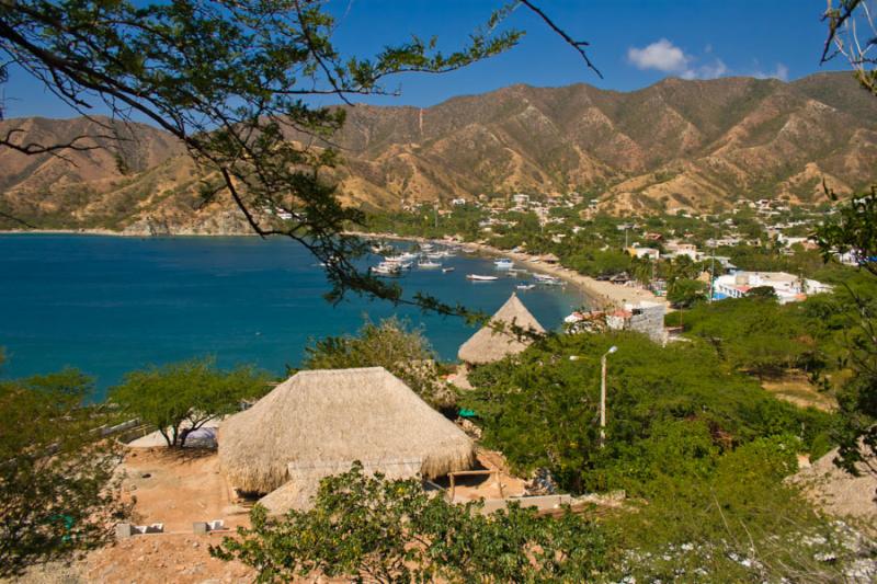 Panormica de Playa Grande, Taganga, Santa Marta, M...