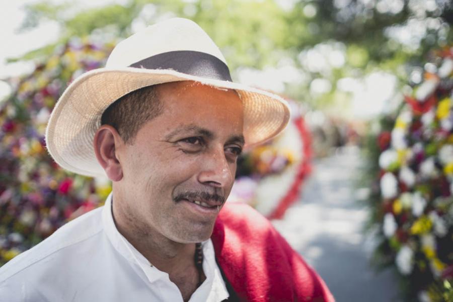 Silletero, Feria De Flores, Medellin, Antioquia, C...