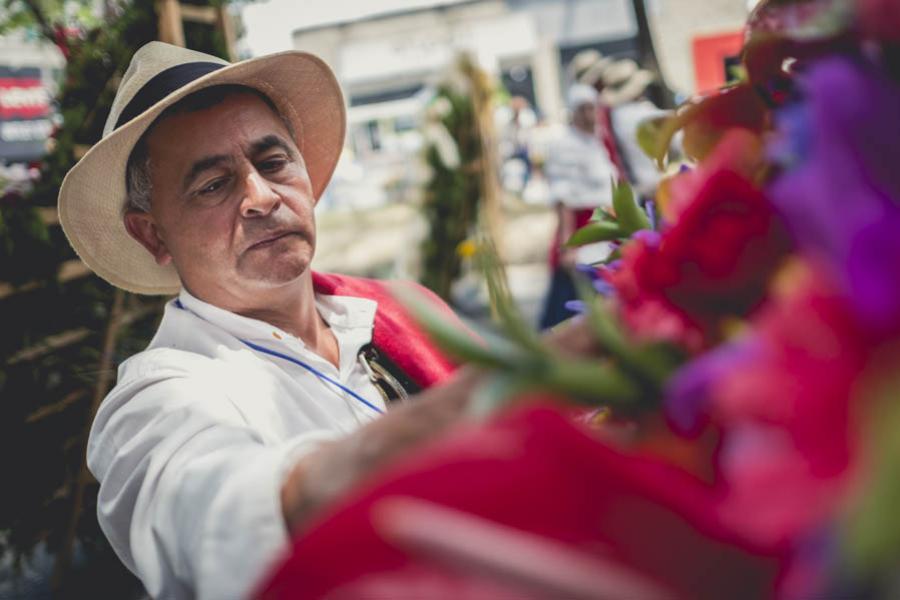 Silletero, Feria De Flores, Medellin, Antioquia, C...