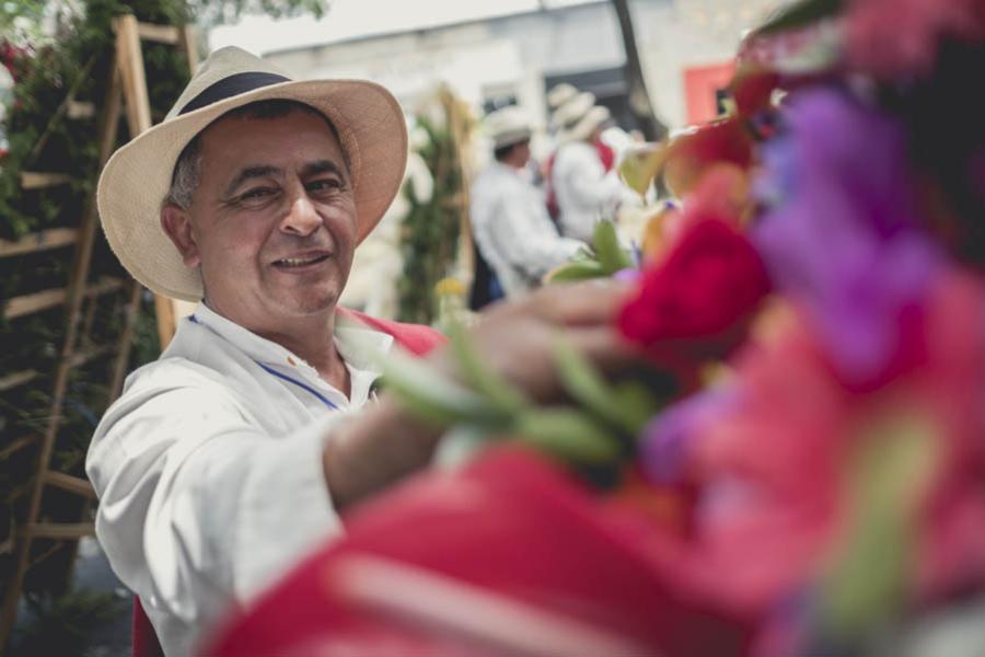 Silletero, Feria De Flores, Medellin, Antioquia, C...