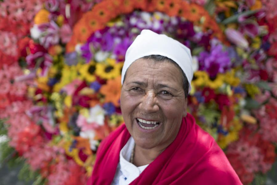 Silletera, Feria De Flores, Medellin, Antioquia, C...