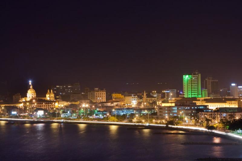 Panoramica de la Ciudad Amurallada, Cartagena, Bol...