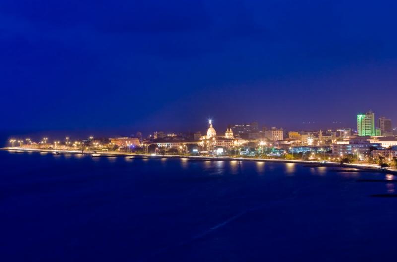 Panoramica de la Ciudad Amurallada, Cartagena, Bol...