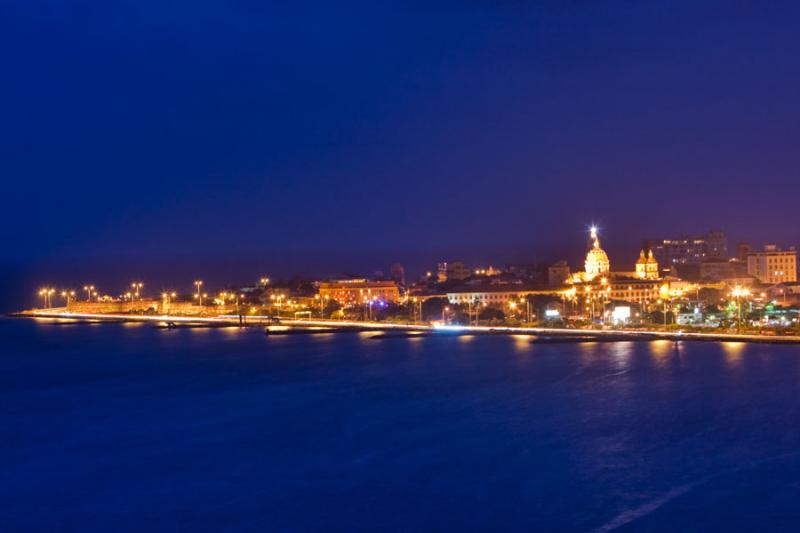 Panoramica de la Ciudad Amurallada, Cartagena, Bol...