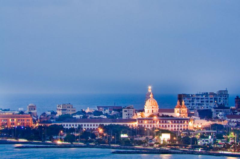 Panoramica de la Ciudad Amurallada, Cartagena, Bol...