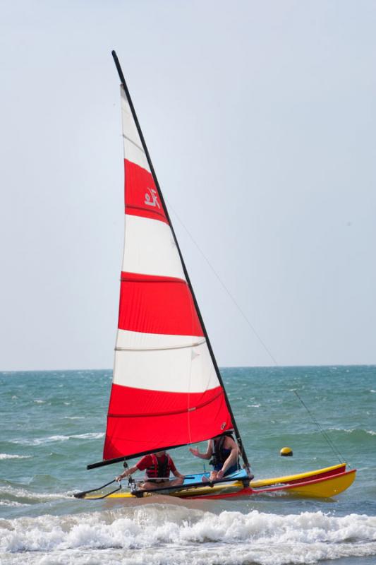 Velero en Playa Crespo, Cartagena, Bolivar, Colomb...