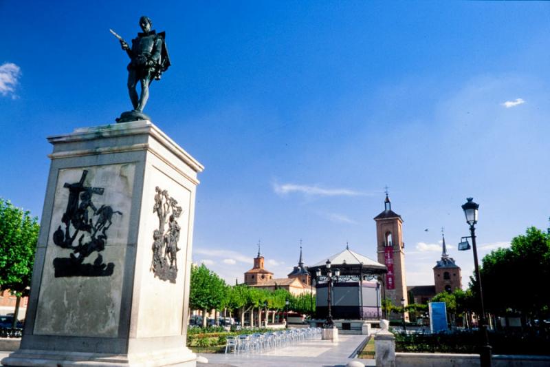 Plaza de Cervantes, Alcala de Henares, Madrid, Esp...