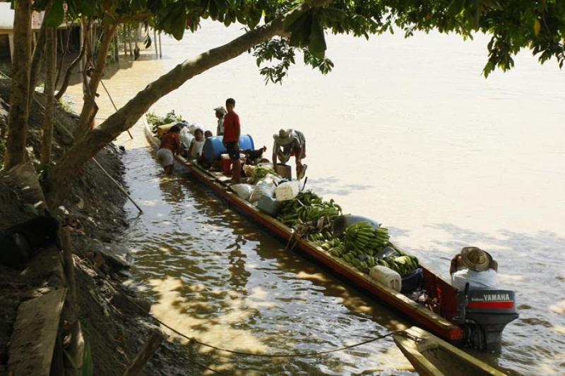 Canoa Tradicional, Rio San Jorge, Montelibano, Cor...