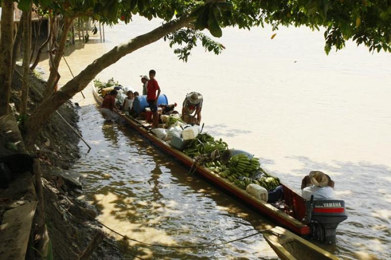 Canoa Tradicional, Rio San Jorge, Montelibano, Cor...