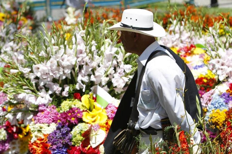 Desfile de Silleteros, Medellin, Antioquia, Colomb...