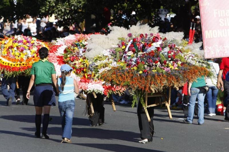 Desfile de Silleteros, Medellin, Antioquia, Colomb...