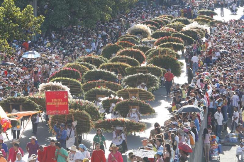 Desfile de Silleteros, Medellin, Antioquia, Colomb...