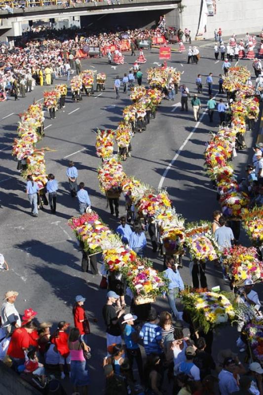 Desfile de Silleteros, Medellin, Antioquia, Colomb...