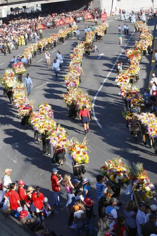 Desfile de Silleteros, Medellin, Antioquia, Colomb...