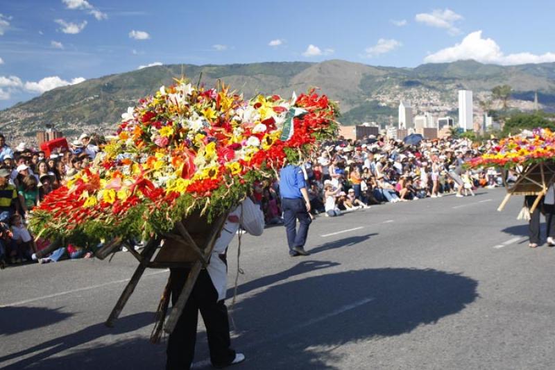 Desfile de Silleteros, Medellin, Antioquia, Colomb...