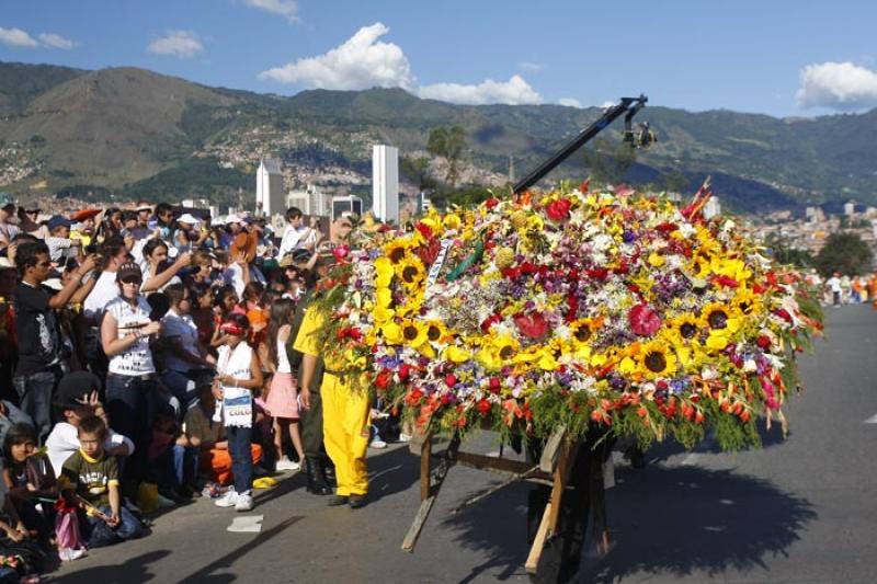 Desfile de Silleteros, Medellin, Antioquia, Colomb...