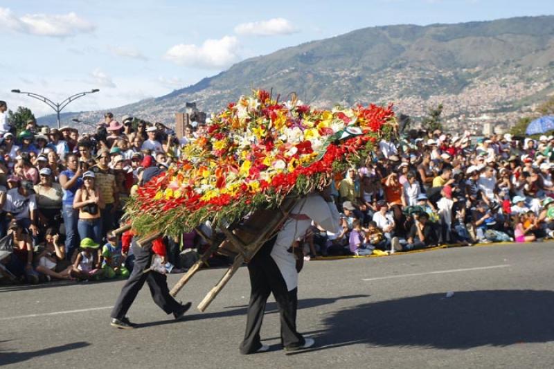 Desfile de Silleteros, Medellin, Antioquia, Colomb...