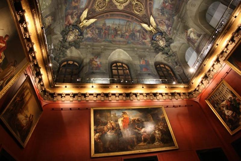 Cielo Raso del Museo del Louvre, Paris, Francia, E...