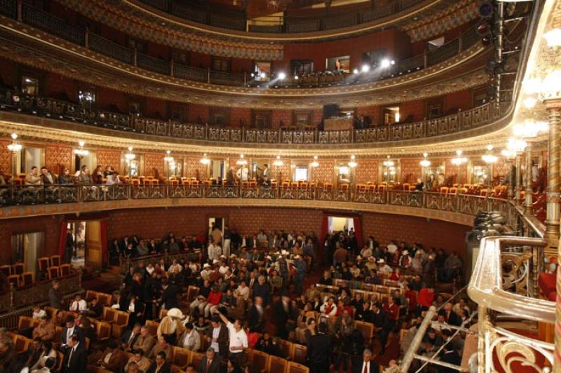 Interior del Teatro Juarez, Guanajuato, Mexico, Am...