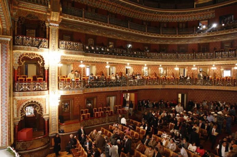 Interior del Teatro Juarez, Guanajuato, Mexico, Am...