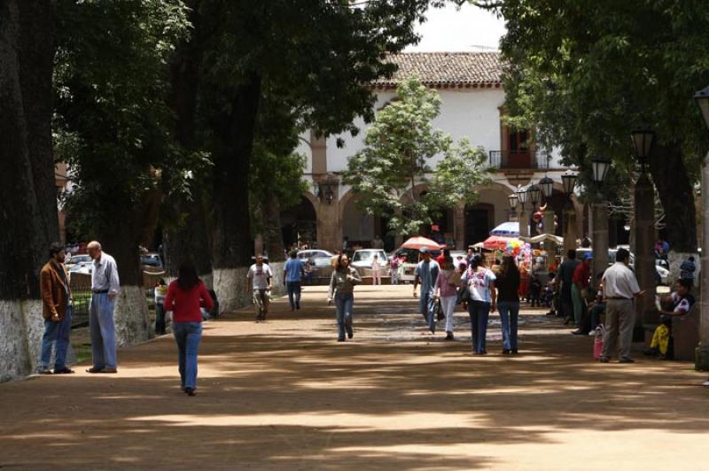 Plaza Vasco de Quiroga, Patzcuaro, Michoacan, Mexi...