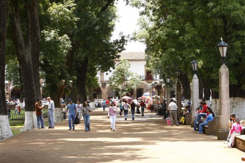 Plaza Vasco de Quiroga, Patzcuaro, Michoacan, Mexi...