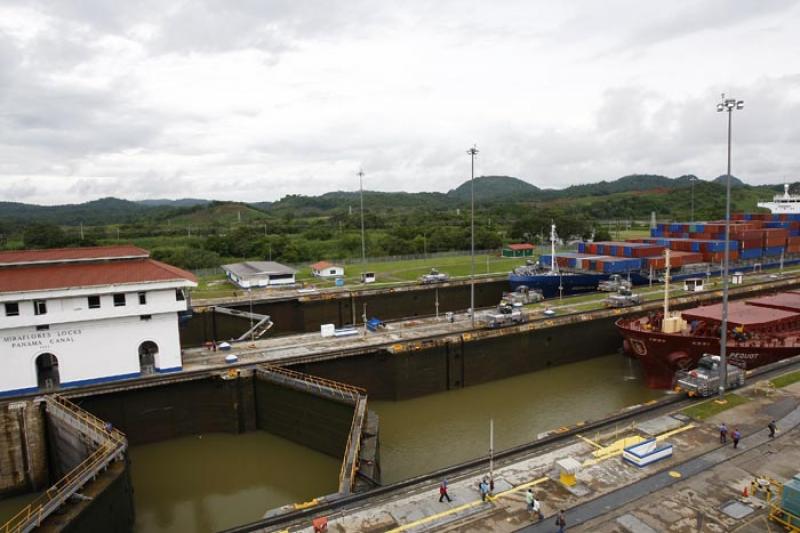 Miraflores Locks, Canal de Panama, Panama, America...