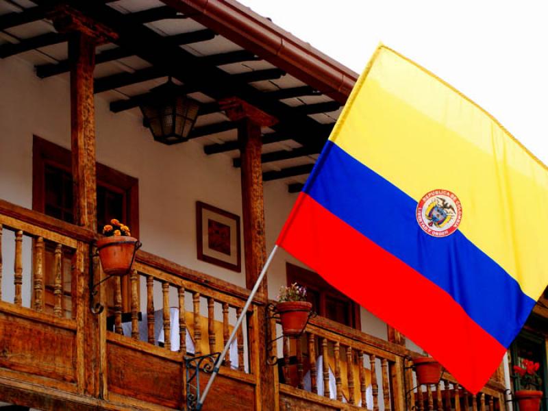 Bandera de Colombia, Bogota, Cundinamarca, Colombi...